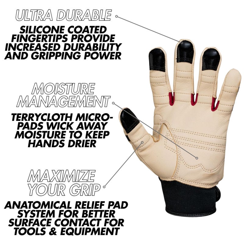 Bionic Women's ReliefGrip Gardening Premium Leather Gloves (Large) - Image 3